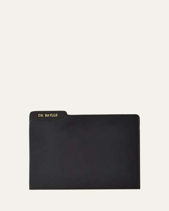 Genuine Leather File Folder, Personalized